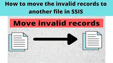 39 How to move the invalid records to another file in SSIS