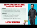 Hiring! Software Engineer Interns- HROne #hrone #hiring