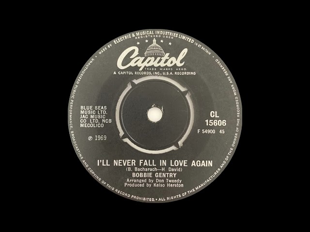 1969: Bobbie Gentry - I'll Never Fall in Love Again - mono 45 class=