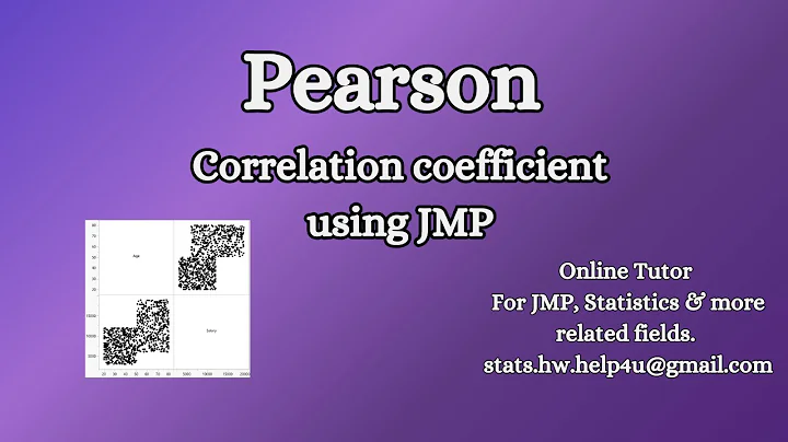 How to find Correlation Coefficient in JMP | JMP and Statistics Online Tutor
