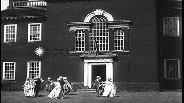 Minuet dance at Independence Hall, Philadelphia. HD Stock Footage