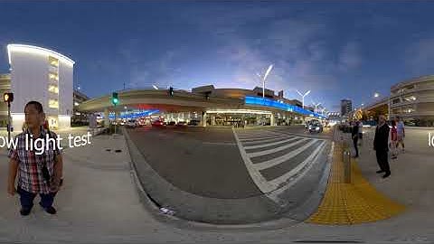 Insta360 ONE X sample 5.7K 360 video dynamic range, log mode and low light