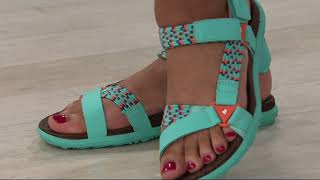Merrell Woven Back-Strap Sandals Town Sunvue on QVC - YouTube