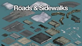 "Roads & Sidewalks" Add-On asset preview video