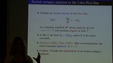 Ancient solutions to geometric flows IV - Panagiota Daskalopoulos