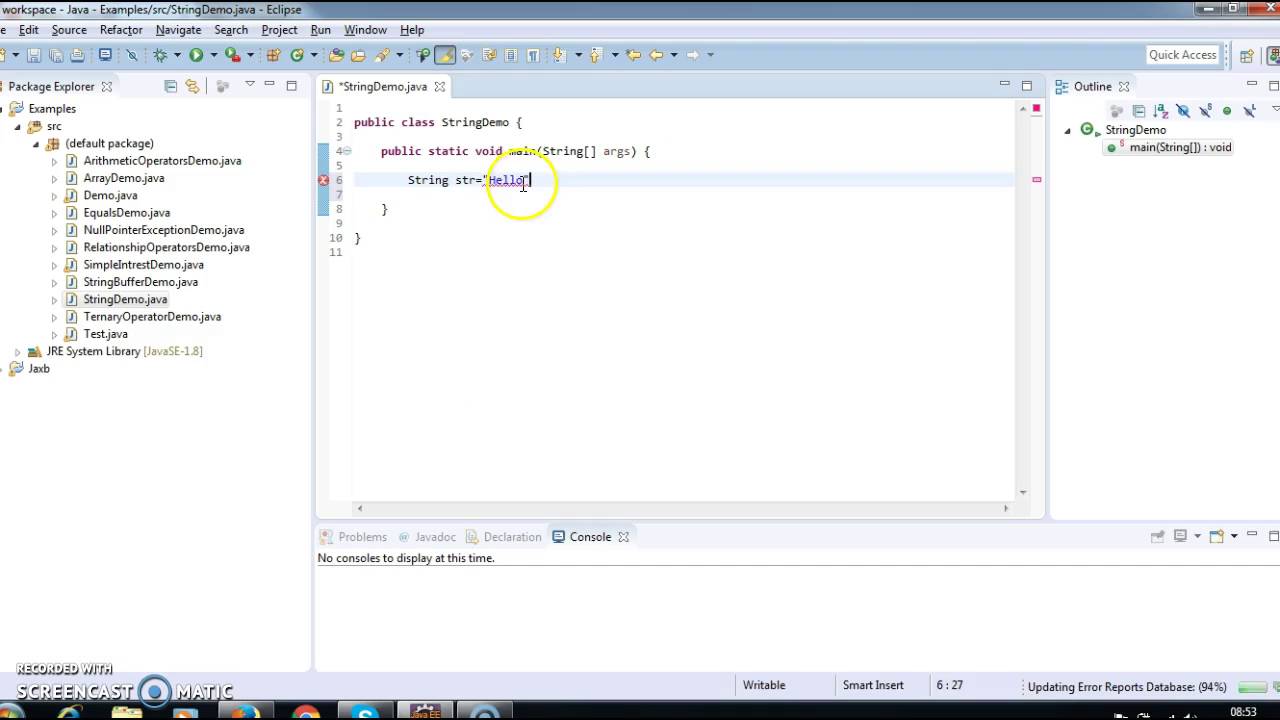 Write a java program to create strings in java? - YouTube