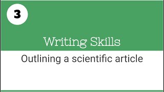 How to outline a scientific article