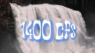 Cliff Jumping McCloud Falls at 1400cfs | WATERFALL CLIFF JUMP 70 FEET