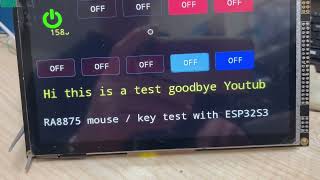 RA8875 display with wireless mouse and keyboard with ESP32S3