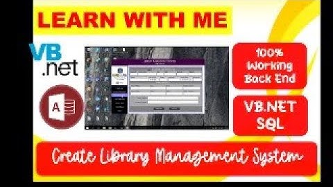 Library Management System - using VB.NET & MS ACCESS (100% Working with BackEnd)