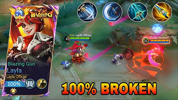 GLOBAL LAYLA BEST 1 HIT BUILD 2025!! (100% BROKEN) - MLBB