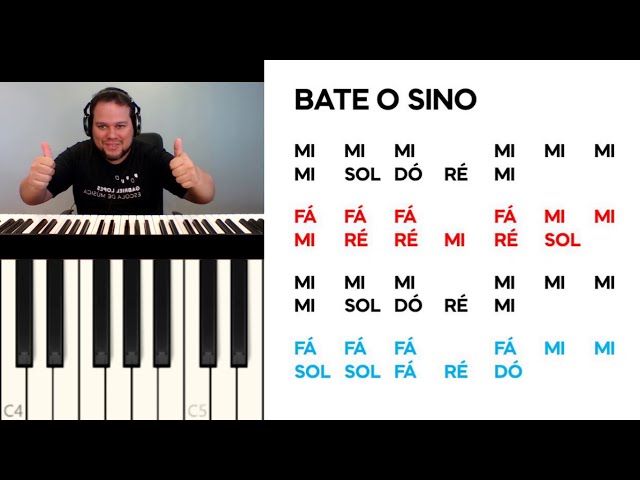 COMO TOCAR BATE O SINO [JINGLE BELLS] NO PIANO DE UM JEITO FÁCIL - PROFE  ELISABET 