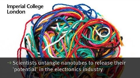 Scientists untangle nanotubes to release their 