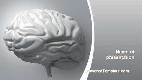 Human Cerebrum PowerPoint Template by PoweredTemplate.com
