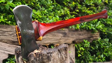 Amazing woodworking | Making axe handle from rosewood for True Temper Vulcan handmade