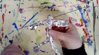 Tin Foil Person Sculpture!