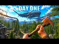 Day 1 NEW Open World Craft Build Survival Game...