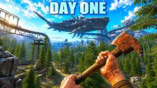 Day 1 Awesome NEW Open World Craft Build Survival Game...