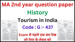 ccsu ma 2nd year history question paper 2023 | ccsu ma 2nd year history tourism in India paper