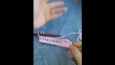 Extended Tunisian simple stitch to reduce curling, also known as Extss or etss  Left Handed