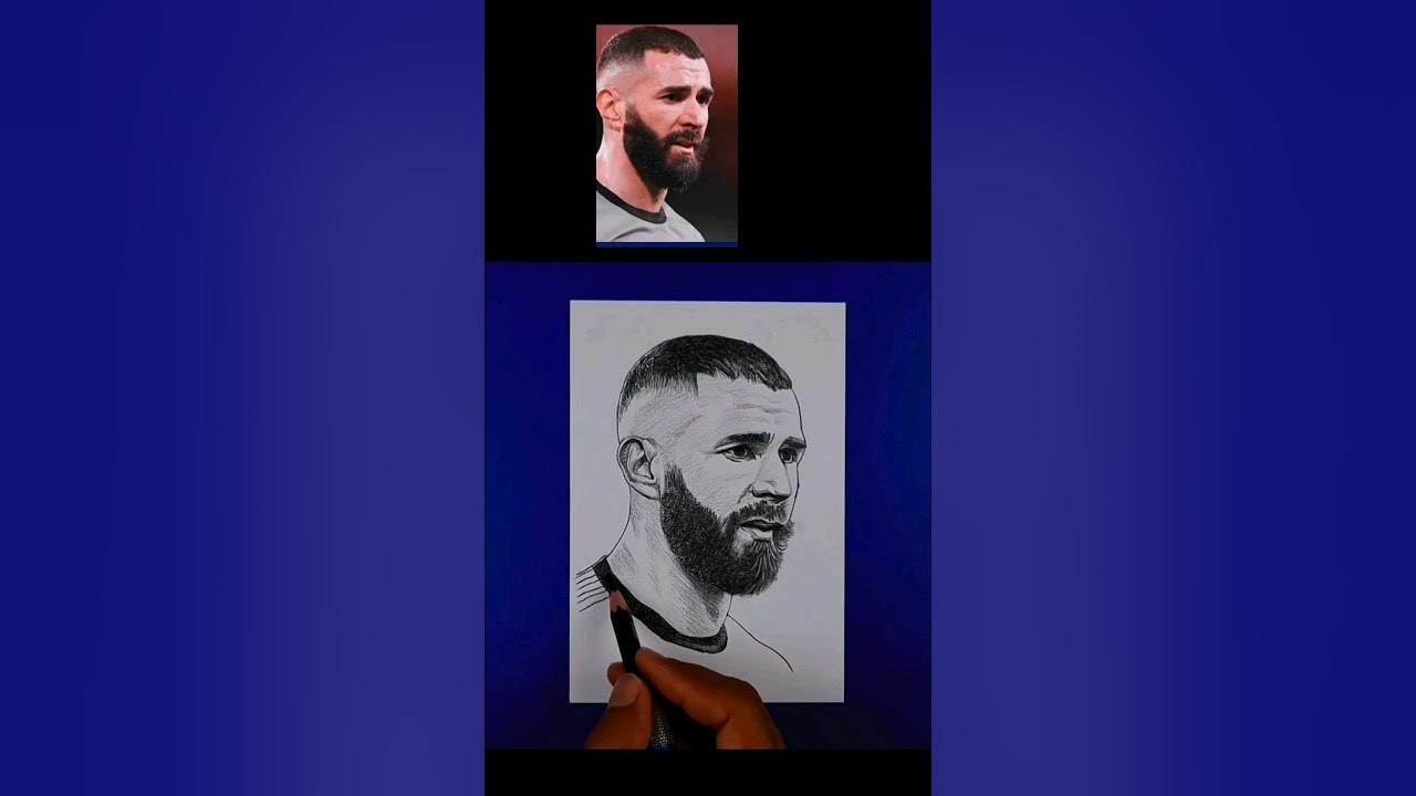 karim benzema drawing