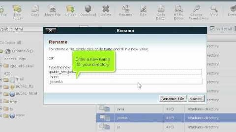 How to Change the Joomla Directory Using cPanel