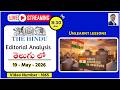 The Hindu Editorial Analysis in Telugu by Suresh Sir | 19th May 2026 | Unlearnt lessons