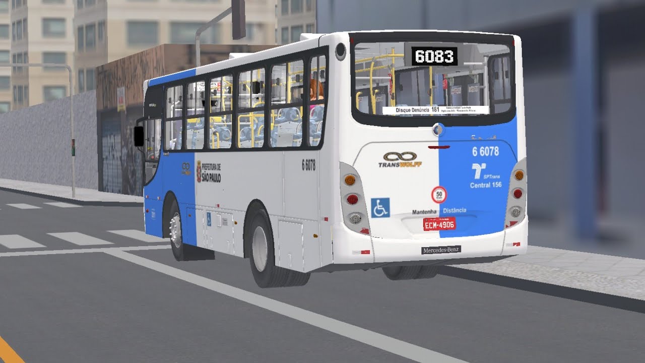 🔵 PBSU | Mapa Grajaú city v2 | Linha 6083-10 | Volta | Caio Apache Vip II Midi MB OF-1418 |
