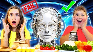 Ai FOOD TAKEOVER! Can We SURVIVE Ai FOR 24 HOURS? 🙌😲