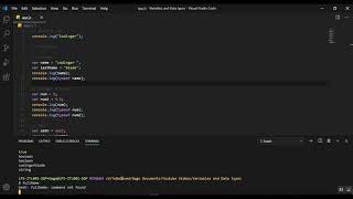 JavaScript - Data Types and Variables