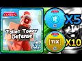 The classic how to get x10 tickets  x5 tokens badges from toilet tower defense roblox