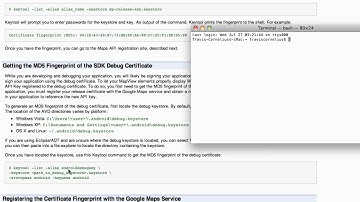 Android Application Development Tutorial   130   Obtaining Google Maps API debug key   YouTube