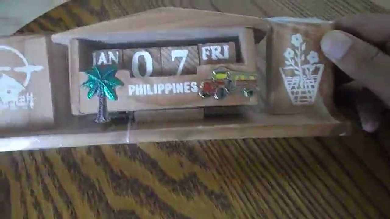 The Philippines Wooden Perpetual Desk Block Date Calendar You The Philippines Wooden Perpetual Desk Block Date Calendar