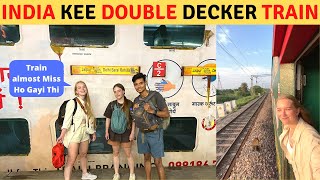 DELHI to JAIPUR in Double Decker Indian Train