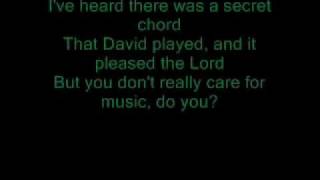 Video thumbnail of "Hallelujah lyrics - Rufus Wainwright (Shrek Movie)"