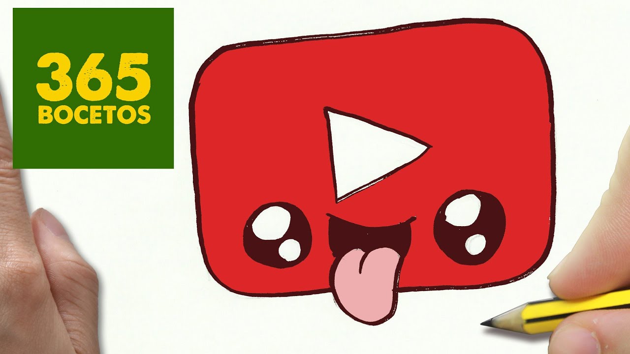 COMO DIBUJAR LOGO YOUTUBE KAWAII PASO A PASO - Dibujos kawaii faciles - How  to draw a logo YOUTUBE - thptnganamst.edu.vn