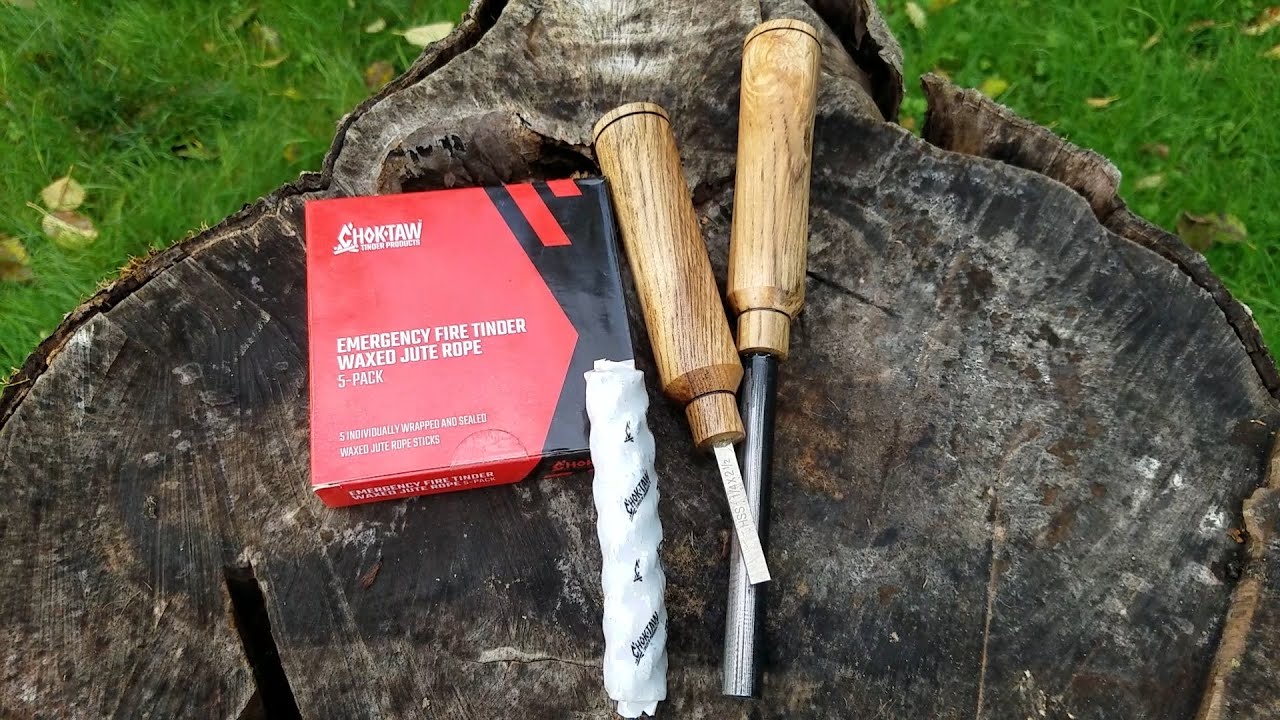 Choktaw Emergency Fire Tinder Waxed Jute Rope YouTube