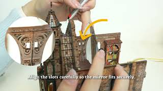FUNPOLA Whispering Pages Book Nook Kit Mirror Part W Installation Tutorial