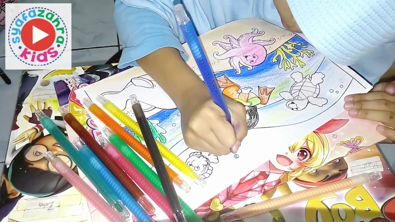  Mewarnai  Dengan  Crayon  Coloring pages for kids YouTube