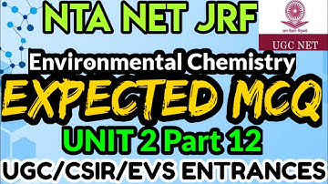 🔝EXPECTED Questions/Crash Course(PART12)ENVIRONMENTAL SCIENCE/NET/SET/PhD Entrances