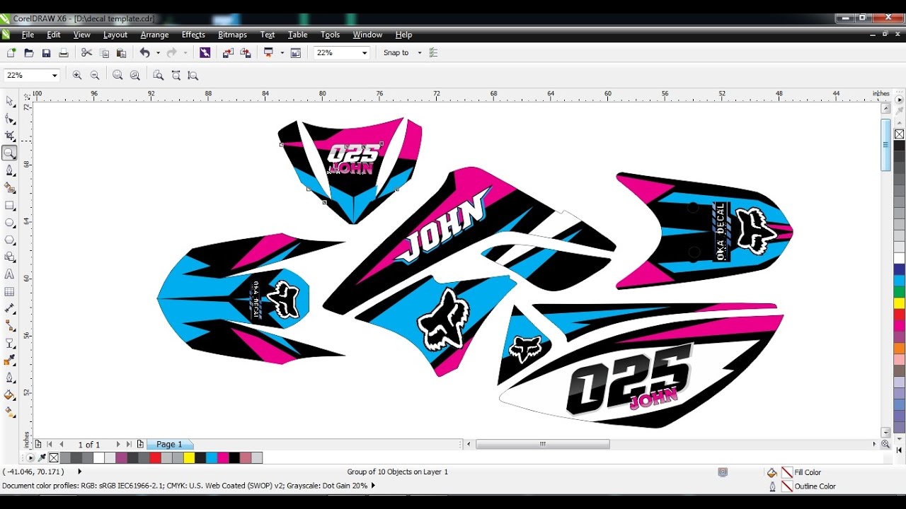 Cara membuat Desain  stiker  Motor Keren  YouTube