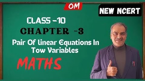 CLASS-10 CHAPTER-3 PAIR OF LINEAR EQUATIONS IN TWO VARIABLES EXERCISE 3.1 Q.NUMBERS 1ST KA I PART