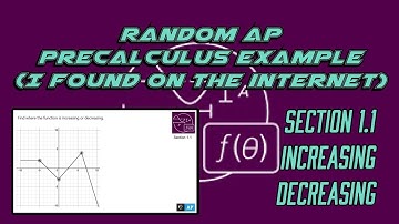 AP Precalculus Section 1.1 Example: Find Where a Graph is Increasing or Decreasing