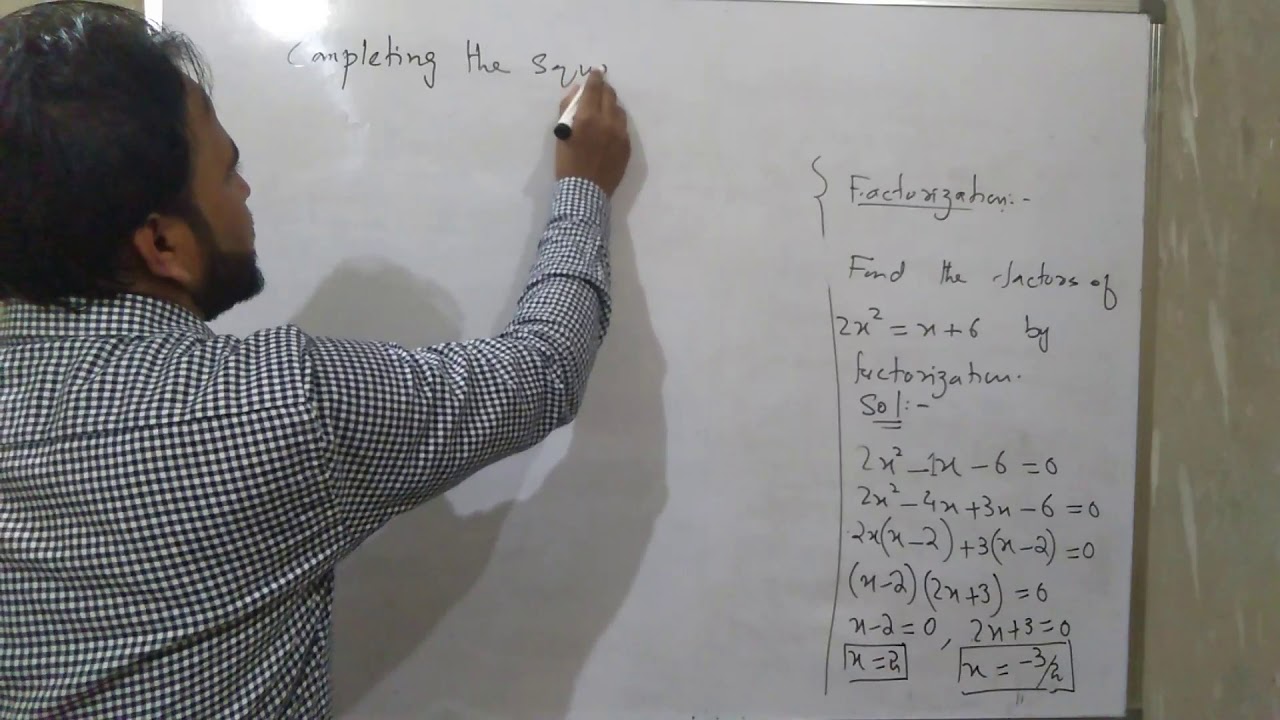 Factorization , Completing the square method and Quadratic ...