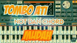 🔴Tutorial MUDAH notasi dan chord piano lagu TOMBO ATI #tutorial #lagu #piano #trending #fyp