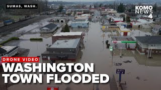DRONE VIDEO: Sumas, Washington, underwater amid historic Washington flooding