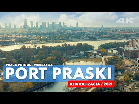 PORT PRASKI Warszawa z drona 4K, ? Projekt zabudowy od początku ?