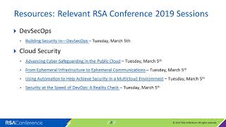 Virtual Session: Annual Roundtable with RSA Conference 2019 Advisory Board