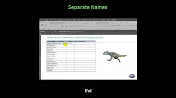 Separate Names Using RegEx (Regular Expression) in Excel.