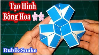 Hướng dẫn xoay rubik rắn tạo hình bông hoa/flower/Rubik Snake/TRÍ RUBIK CUBE